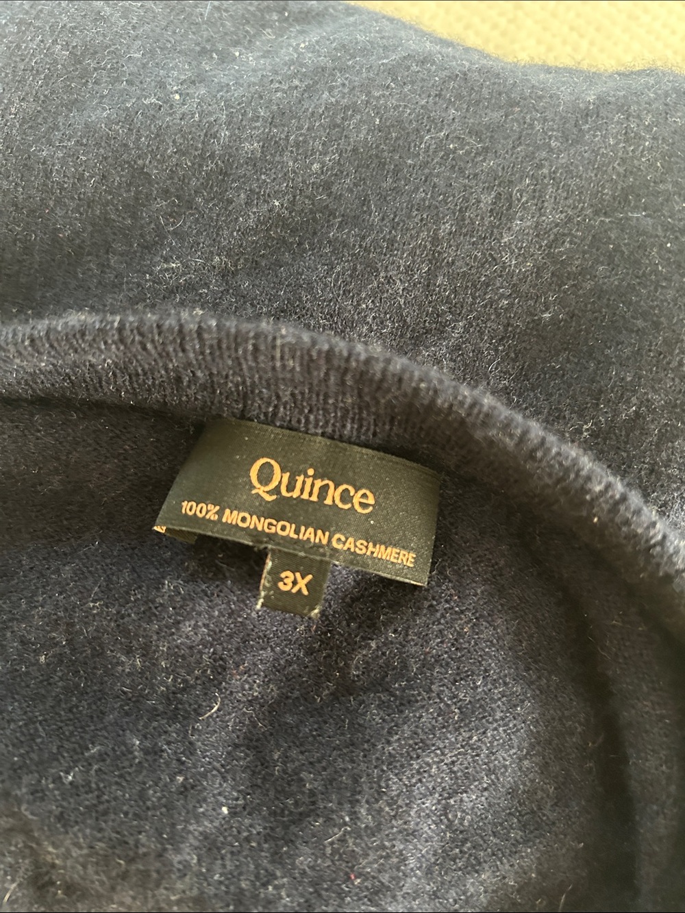 Quince Mongolian cashmere V-Neck Women’s Sweater in Navy - Picture 15 of 16